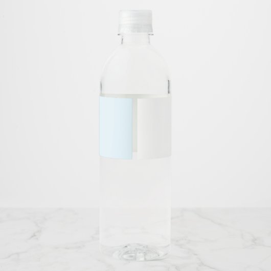 Modern blauw goud doopschrift dank u waterfles etiket (Achterkant)