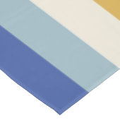 Modern blauw goud geel crème strepen Chanoeka Tafelkleed (Gekanteld)