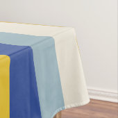 Modern blauw goud geel crème strepen Chanoeka Tafelkleed (Voorbeeld)