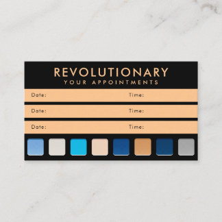 Modern Blauw Goud Oogschaduw Pallete Make-up Artis Afsprakenkaartje