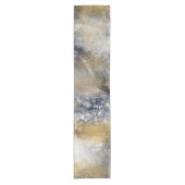 Modern Blauw Goud Schilderen Abstract Korte Tafelloper (Voorkant)