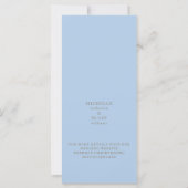 Modern Blauw Goud Tekst Monogram Sla de datum op (Achterkant)