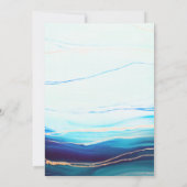 Modern Blauw Gouden Oceaangolf Altijd Voor Altijd  Kaart (Achterkant)