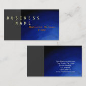 Modern blauw grijs Abstract Visitekaartje (Voorkant / Achterkant)