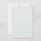 Modern blauw, grijs chevron zigzag Bat Mitzvah RSV RSVP Kaartje (Achterkant)