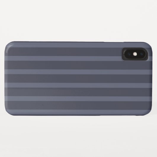 Modern blauw grijs gestreept Case-Mate iPhone case (Achterkant (horizontaal))