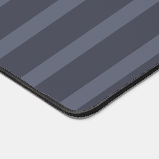 Modern blauw grijs gestreepte mousepad bureaumat (Hoek)