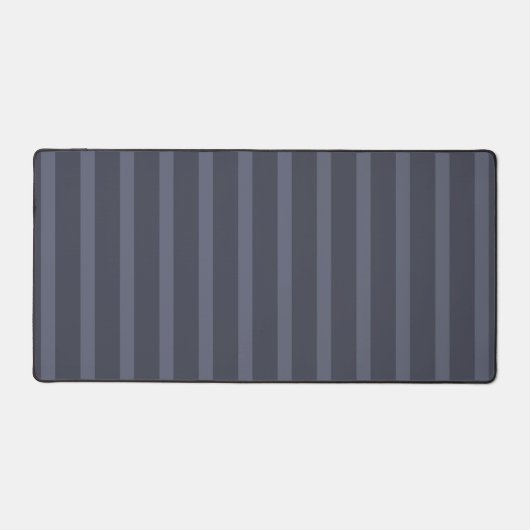 Modern blauw grijs gestreepte mousepad bureaumat (Voorkant)