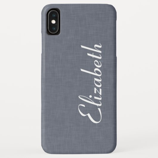 Modern blauw grijs linnen Case-Mate iPhone case (Achterkant)