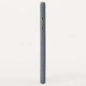 Modern blauw grijs linnen Case-Mate iPhone case (Achterkant/rechts)