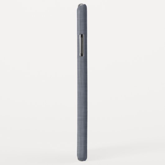 Modern blauw grijs linnen Case-Mate iPhone case (Achterkant/rechts)