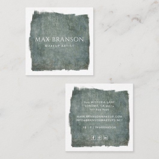 Modern blauw grijs make-up artiest Visitekaartje (Voorkant / Achterkant)