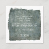 Modern blauw grijs make-up artiest Visitekaartje (Achterkant)