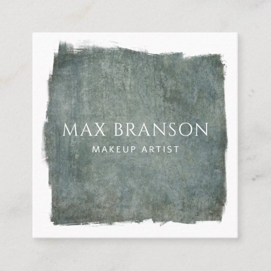 Modern blauw grijs make-up artiest Visitekaartje (Voorkant)