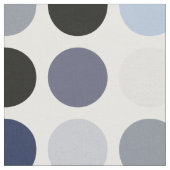modern blauw - grijze polka - stips monogram stof (Close Up)
