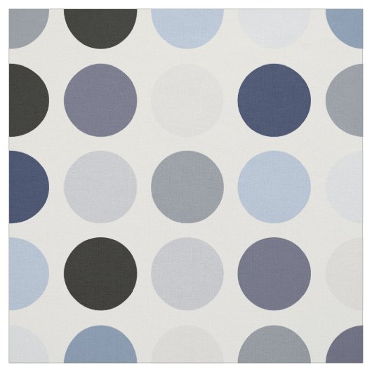 modern blauw - grijze polka - stips monogram stof (Swatch)