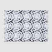modern blauw - grijze polka - stips monogram tissuepapier (Voorkant)