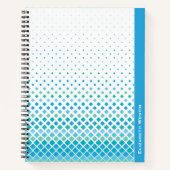 Modern Blauw Groen Abstract Diamant Notitieboek (Voorkant)