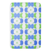 Modern blauw groen en wit badmat (Voorkant Verticaal)