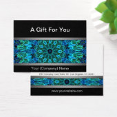 Modern Blauw & Groen Pareltjes mandala cadeaubon Visitekaartje (Bureau)