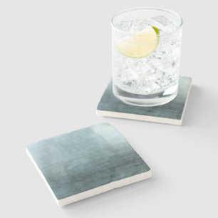 Modern Blauw Groen Waterverf Abstract Minimaal Stenen Onderzetter