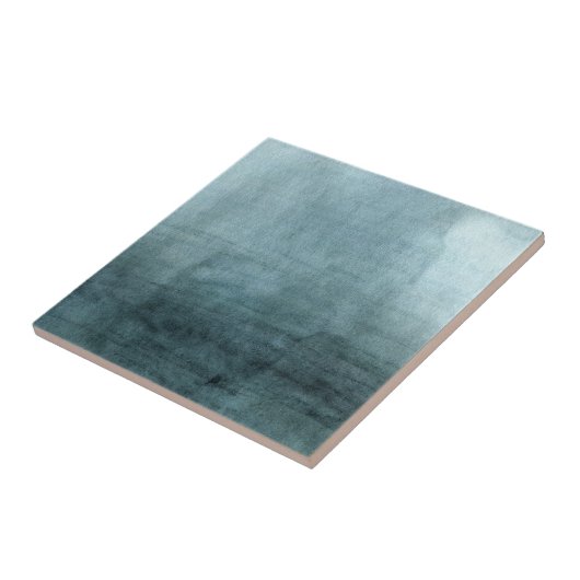 Modern Blauw Groen Waterverf Abstract Minimaal Tegeltje (Zijkant)