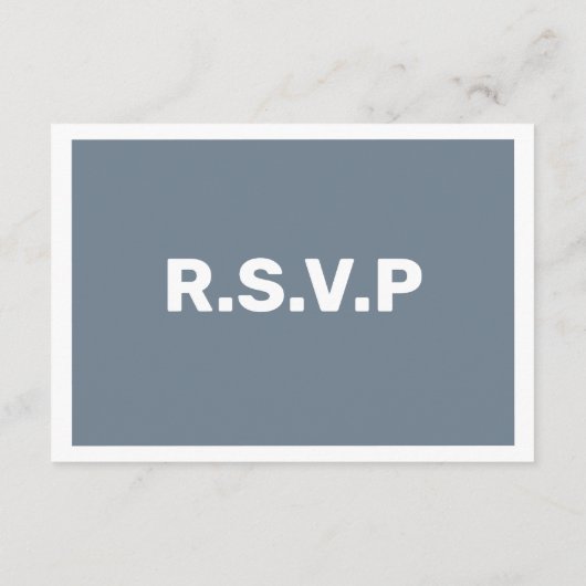 Modern Blauw Grote RSVP QR Code Huwelijk Informatiekaartje (Achterkant)