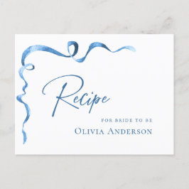 Modern blauw handgetekend boog Vrijgezellenfeest r Briefkaart