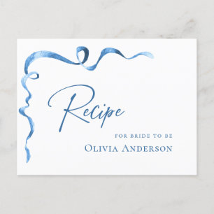 Modern blauw handgetekend boog Vrijgezellenfeest r Briefkaart