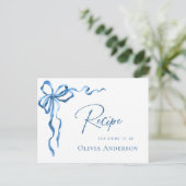 Modern blauw handgetekend boog Vrijgezellenfeest r Briefkaart (Staand voorkant)