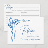 Modern blauw handgetekend boog Vrijgezellenfeest r Briefkaart (Voorkant / Achterkant)