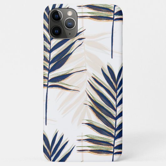 Modern blauw handpalm laat gouden strelen wit desi Case-Mate iPhone case (Achterkant)