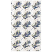 Modern blauw handpalm laat gouden strelen wit desi tafelkleed (Voorkant)