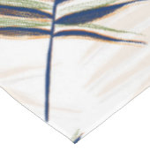 Modern blauw handpalm laat gouden strelen wit desi tafelkleed (Gekanteld)