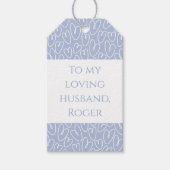 Modern Blauw Hart Cadeaulabel (Voorkant)