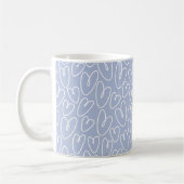Modern Blauw Hart Koffiemok (Links)