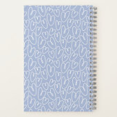 Modern Blauw Hart Notitieboek (Achterkant)