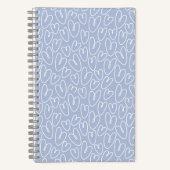 Modern Blauw Hart Notitieboek (Voorkant)