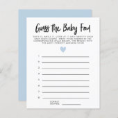 Modern blauw hart raadt het Baby-schoenenspel (Voorkant / Achterkant)