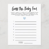 Modern blauw hart raadt het Baby-schoenenspel (Voorkant)