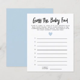 Modern blauw hart raadt het Baby-schoenenspel