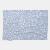 Modern Blauw Hart Theedoek (Horizontaal)