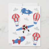 Modern blauw Hoe de tijd vliegt 1e verjaardag Kaart (Achterkant)