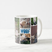 Modern blauw Houd kalme schors op hond 7 Fotocolla Koffiemok (Voorkant rechts)