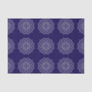 Modern Blauw Indigo Mandala Boho Decoupage Gift Tissuepapier