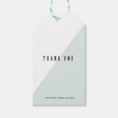 MODERN BLAUW KLEURBLOK BRUILOFT Cadeau Labels Cadeaulabel (Voorkant)