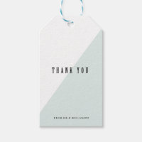 MODERN BLAUW KLEURBLOK BRUILOFT Cadeau Labels