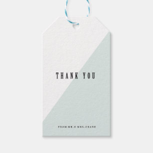 MODERN BLAUW KLEURBLOK BRUILOFT Cadeau Labels Cadeaulabel