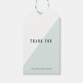 MODERN BLAUW KLEURBLOK BRUILOFT Cadeau Labels Cadeaulabel