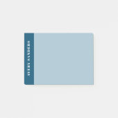Modern blauw kleurenblok post-it® notes (Voorkant)